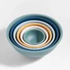 Utenzo White Rimmed Mixing and Serving Bowls Set of 6
